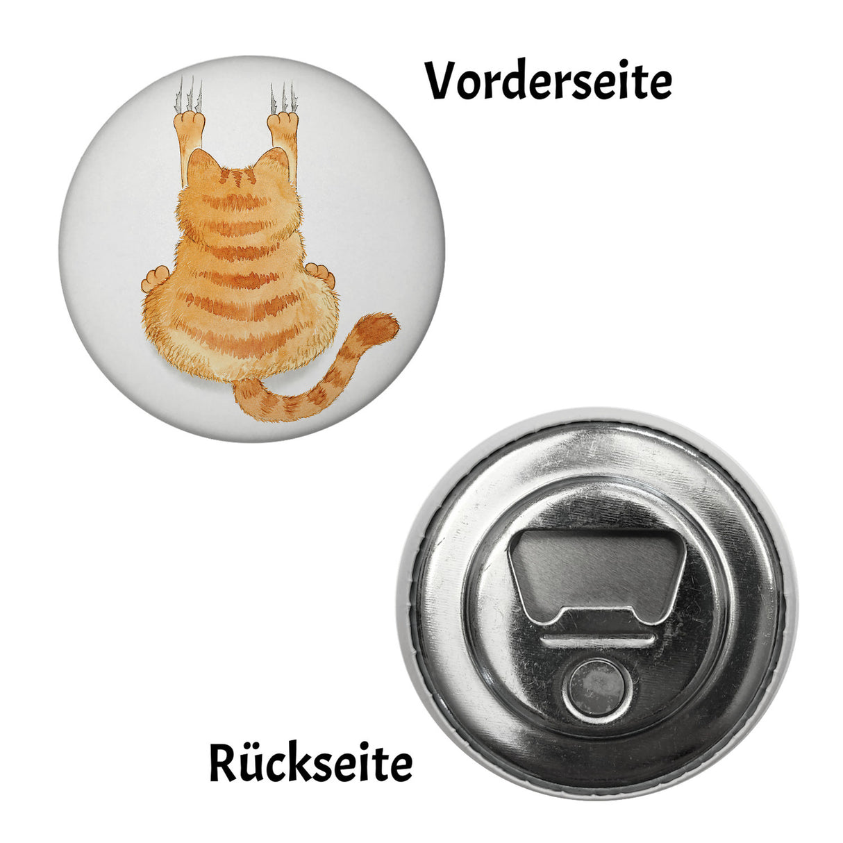 Aggressiver Kater Magnet rund rund