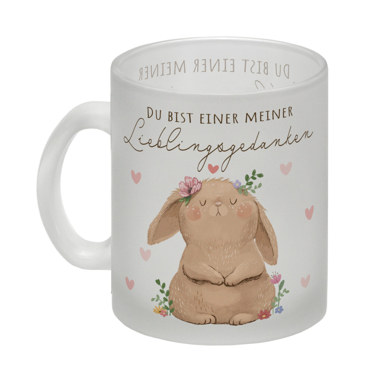 Hase Kaffeebecher mit Spruch Du bist einer meiner Lieblingsgedanken