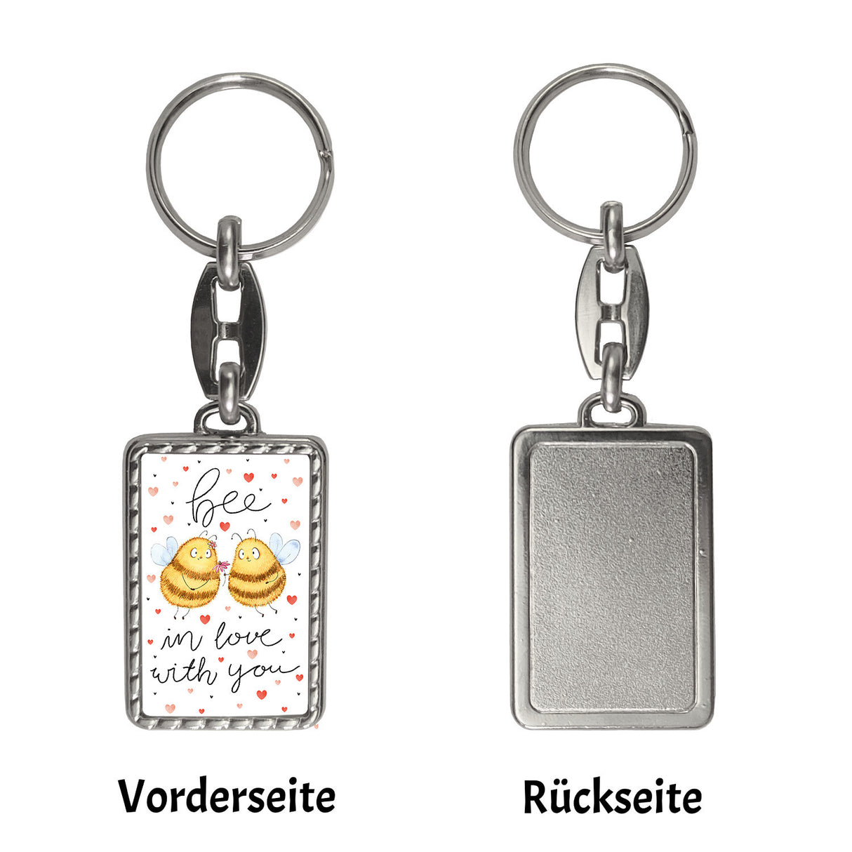 Pummel Biene Schlüsselanhänger mit Spruch Bee in love with you