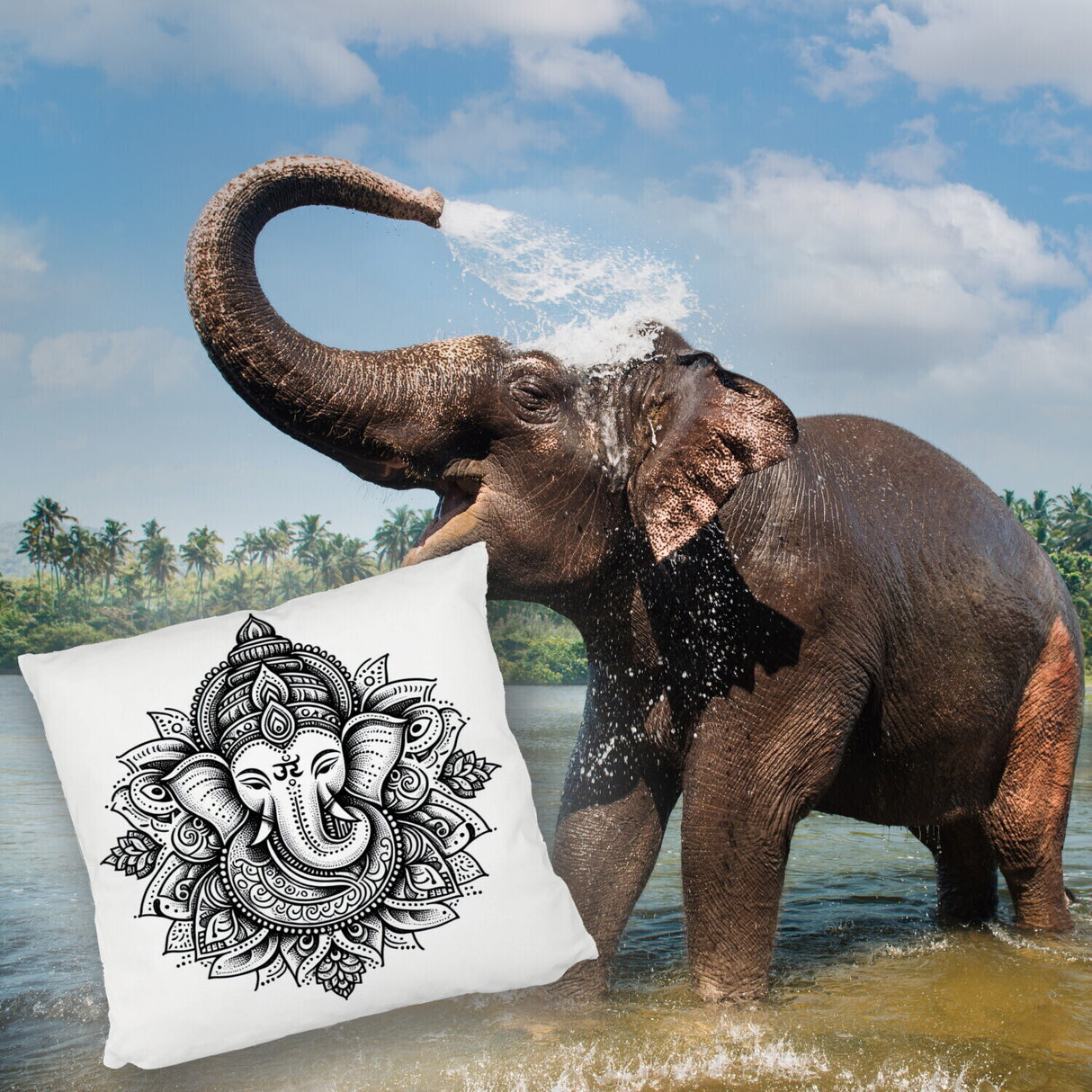 Ganesha Yoga Kissen