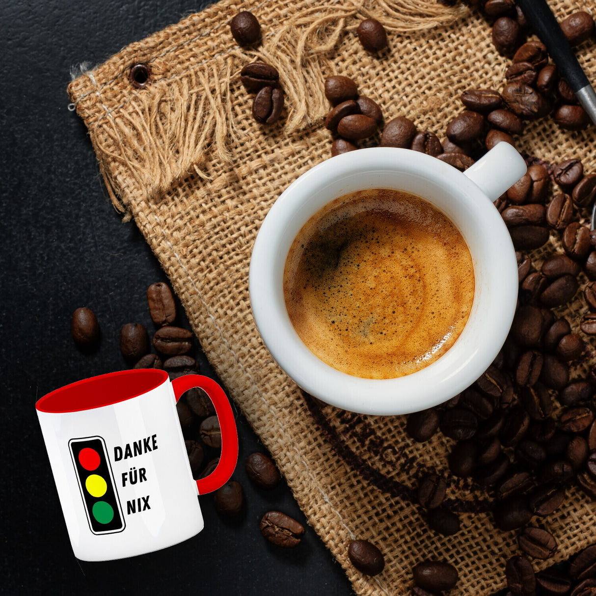 Ampel Kritik Kaffeebecher mit Spruch Danke für Nix