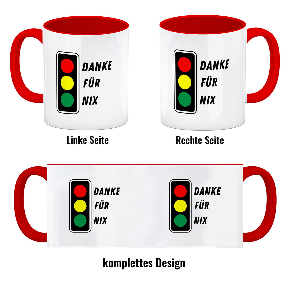 Ampel Kritik Kaffeebecher mit Spruch Danke für Nix