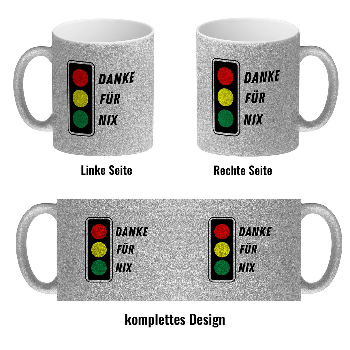 Ampel Kritik Kaffeebecher mit Spruch Danke für Nix