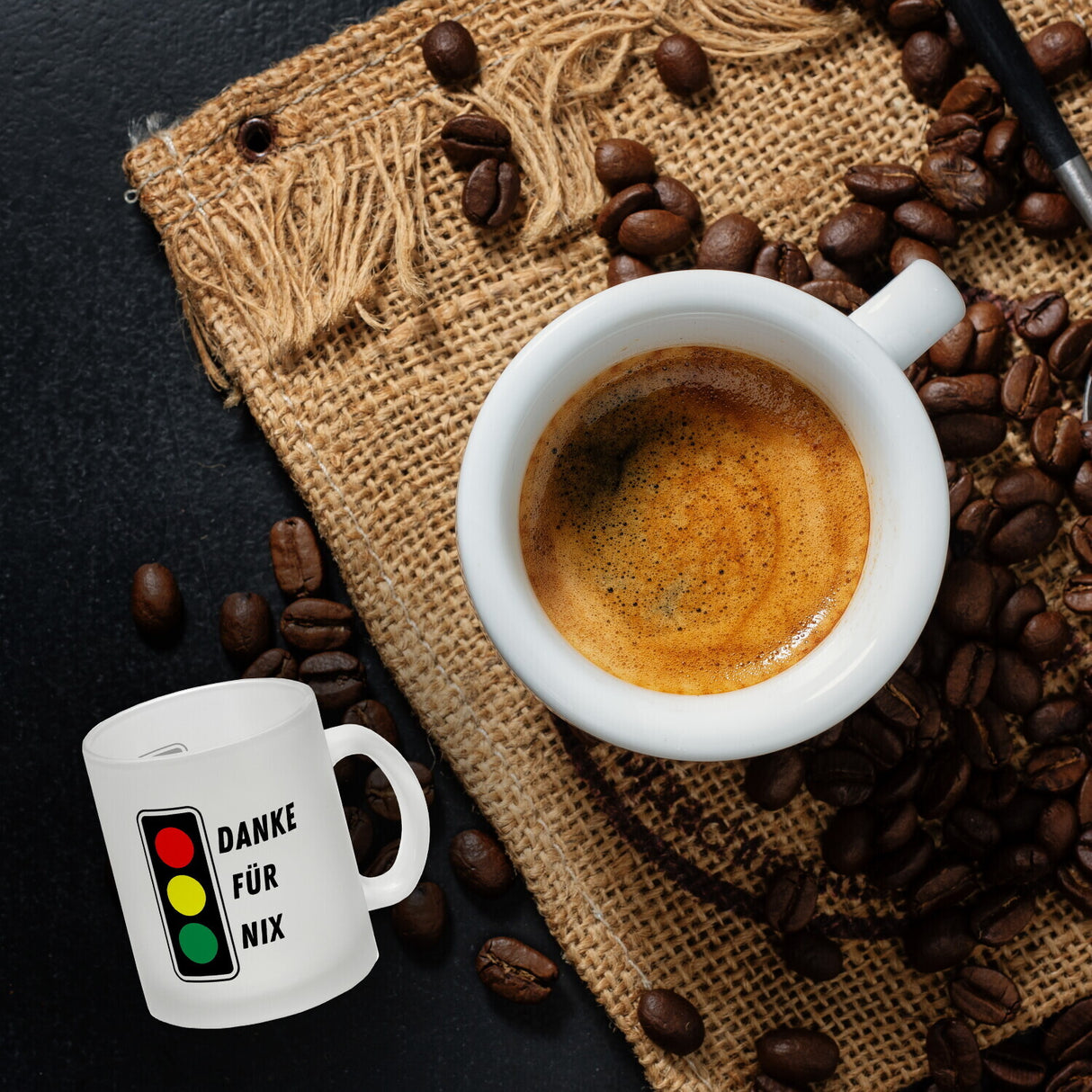 Ampel Kritik Kaffeebecher mit Spruch Danke für Nix