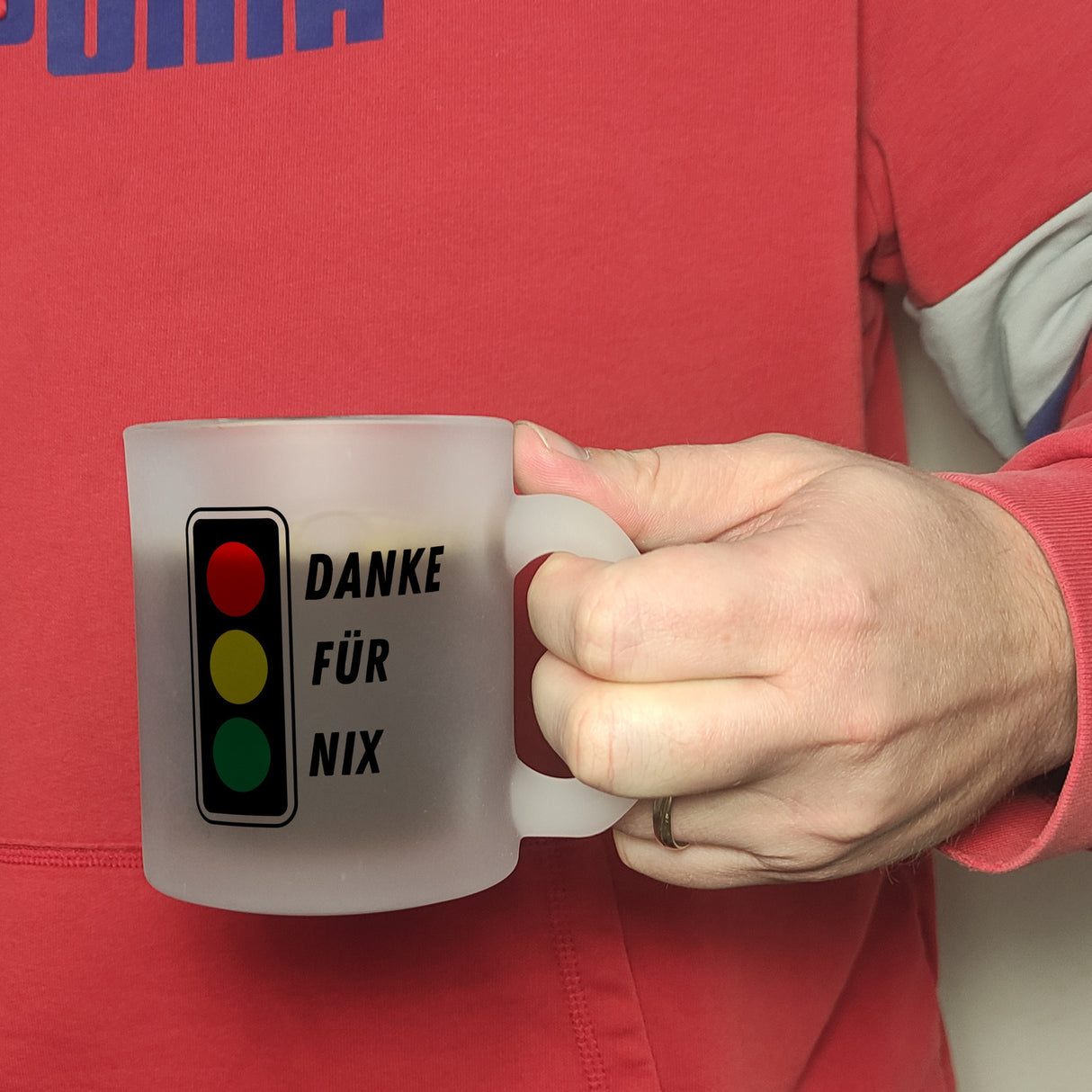 Ampel Kritik Kaffeebecher mit Spruch Danke für Nix