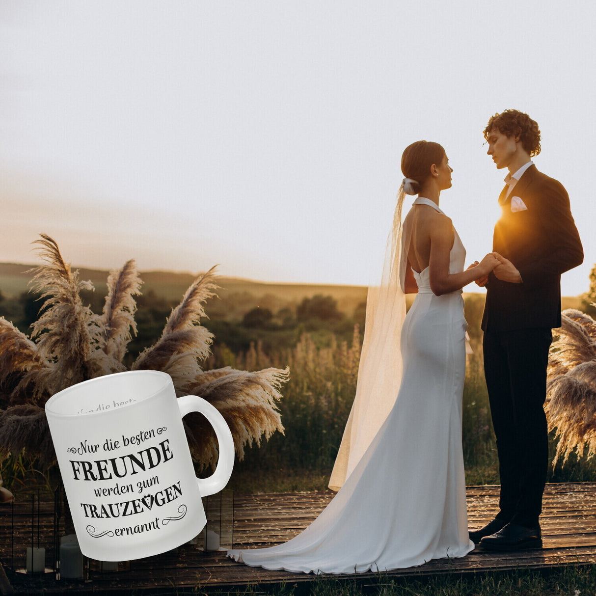 Nur die besten Freunde werden Trauzeuge Kaffeebecher