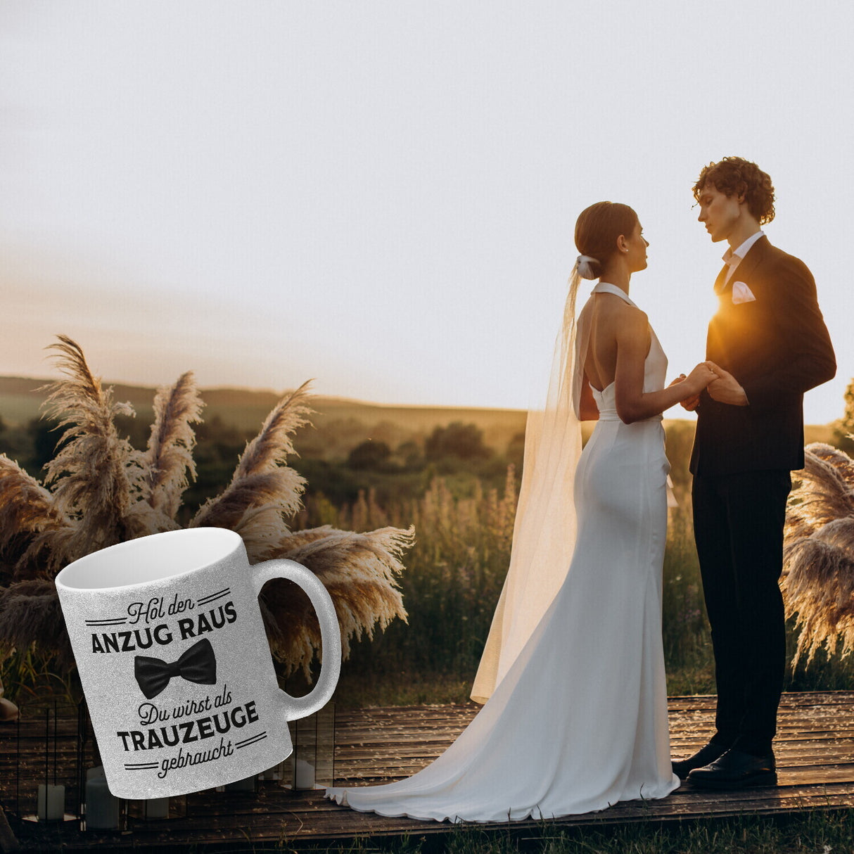 Trauzeuge Kaffeebecher Hol den Anzug raus