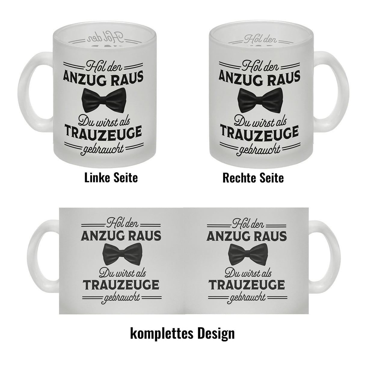 Trauzeuge Kaffeebecher Hol den Anzug raus