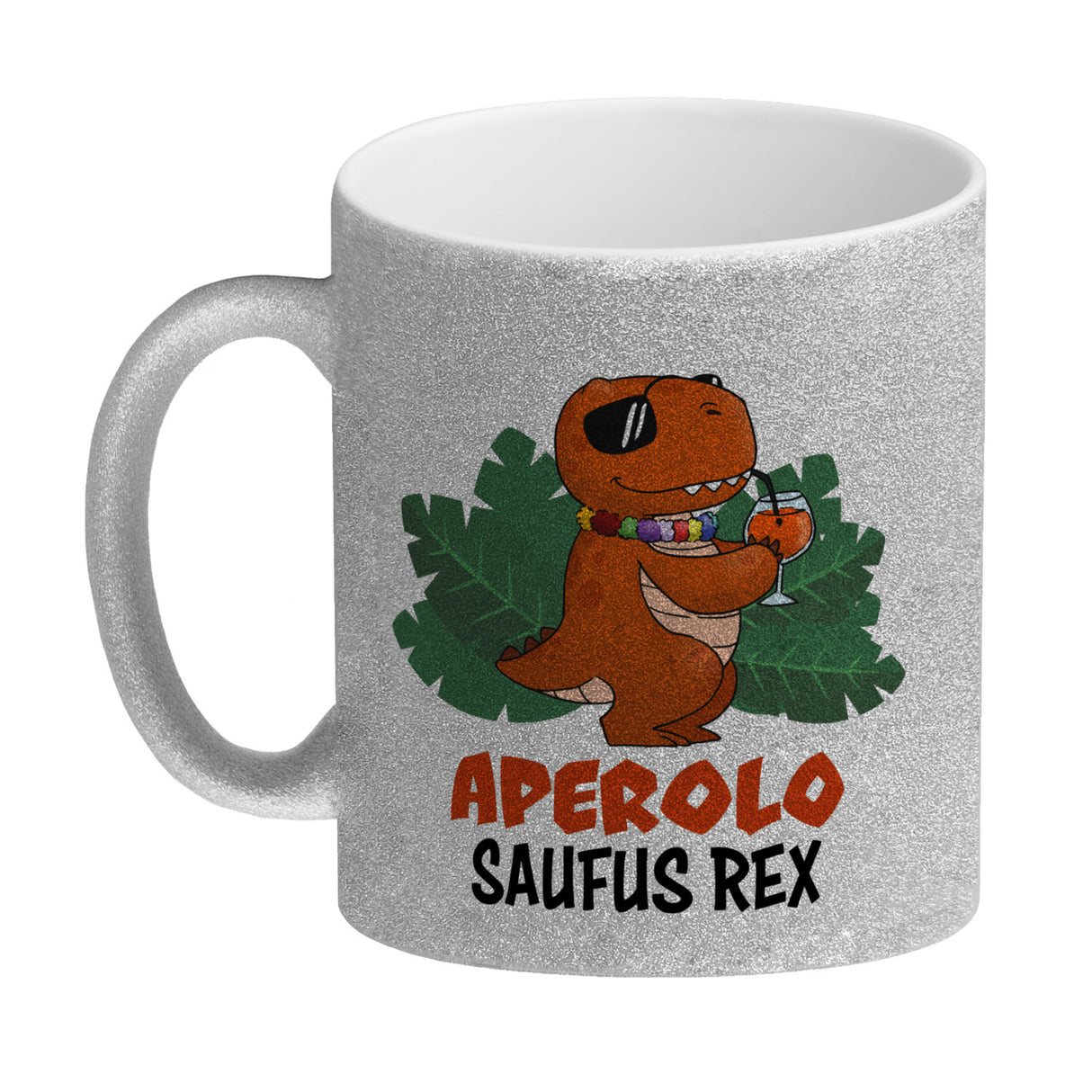 Aperolo Saufus Rex Kaffeebecher mit Spruch Cocktail T-Rex
