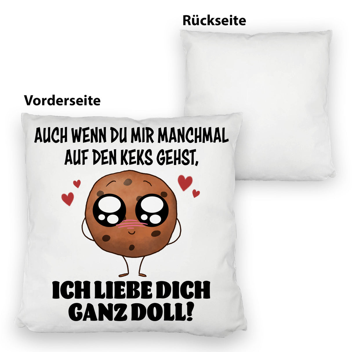 Ich liebe dich ganz doll Cookie Keks Kissen