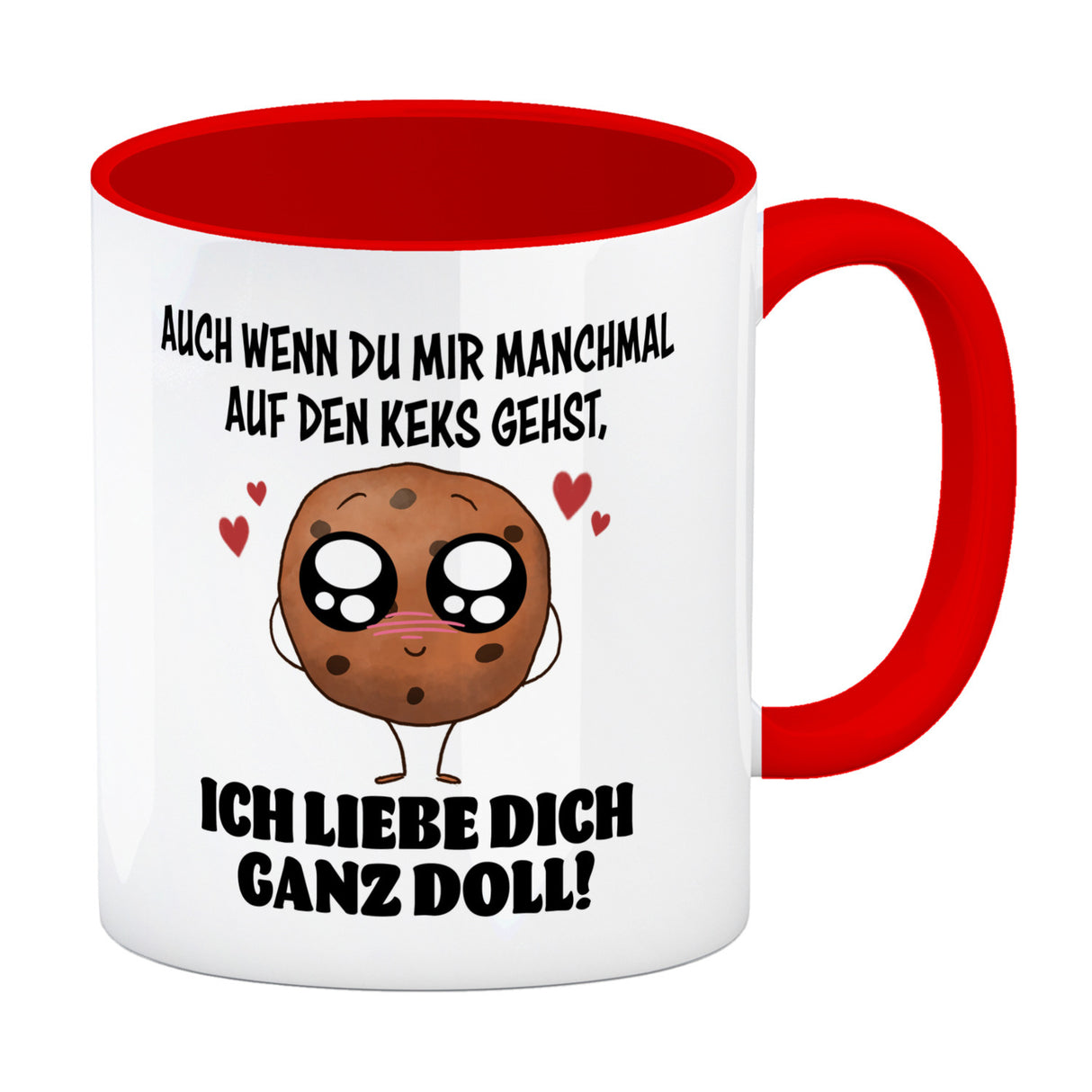 Ich lieb dich ganz doll Cookie Keks Kaffeebecher auf den Keks gehen