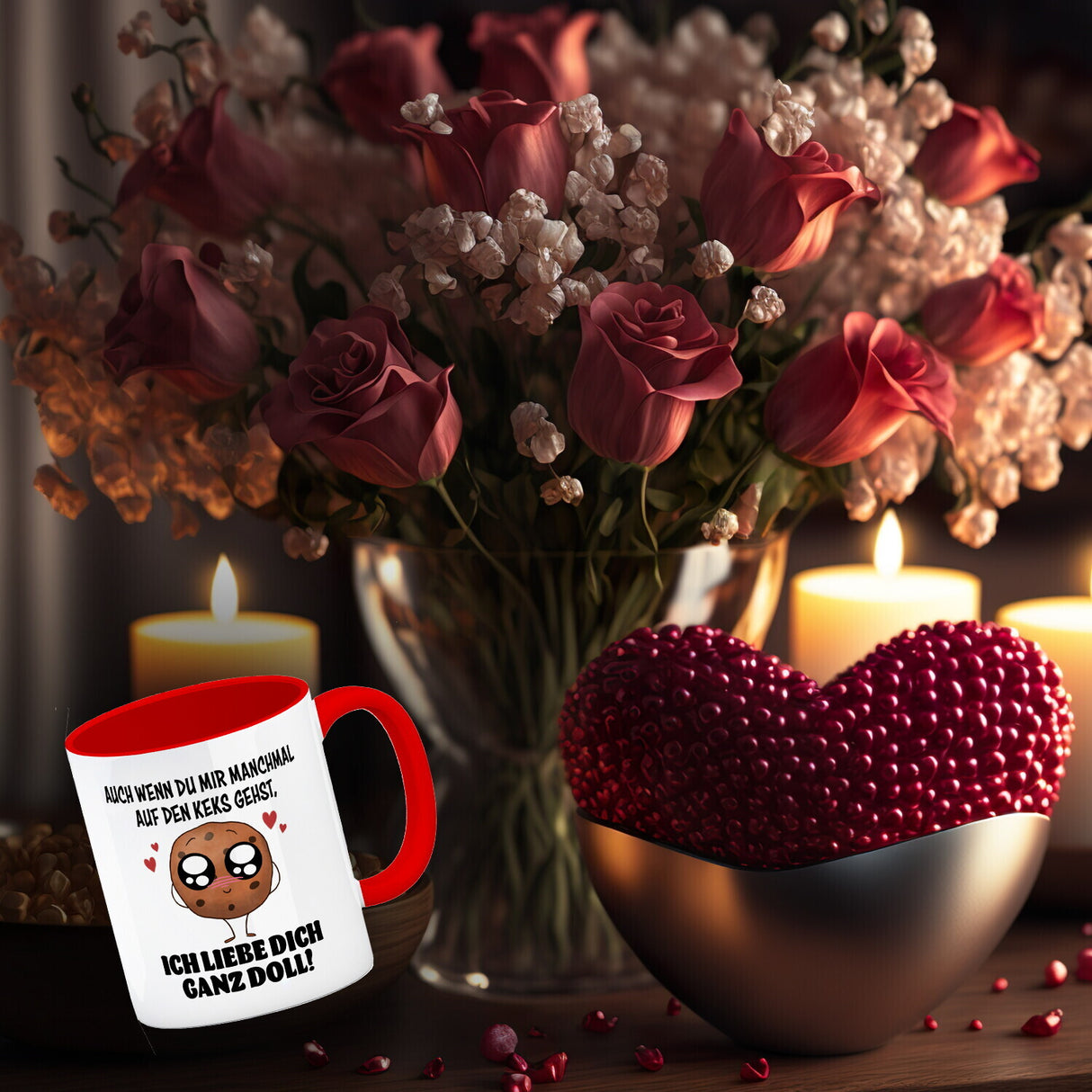 Ich lieb dich ganz doll Cookie Keks Kaffeebecher auf den Keks gehen