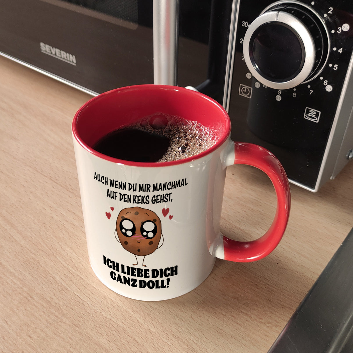 Ich lieb dich ganz doll Cookie Keks Kaffeebecher auf den Keks gehen