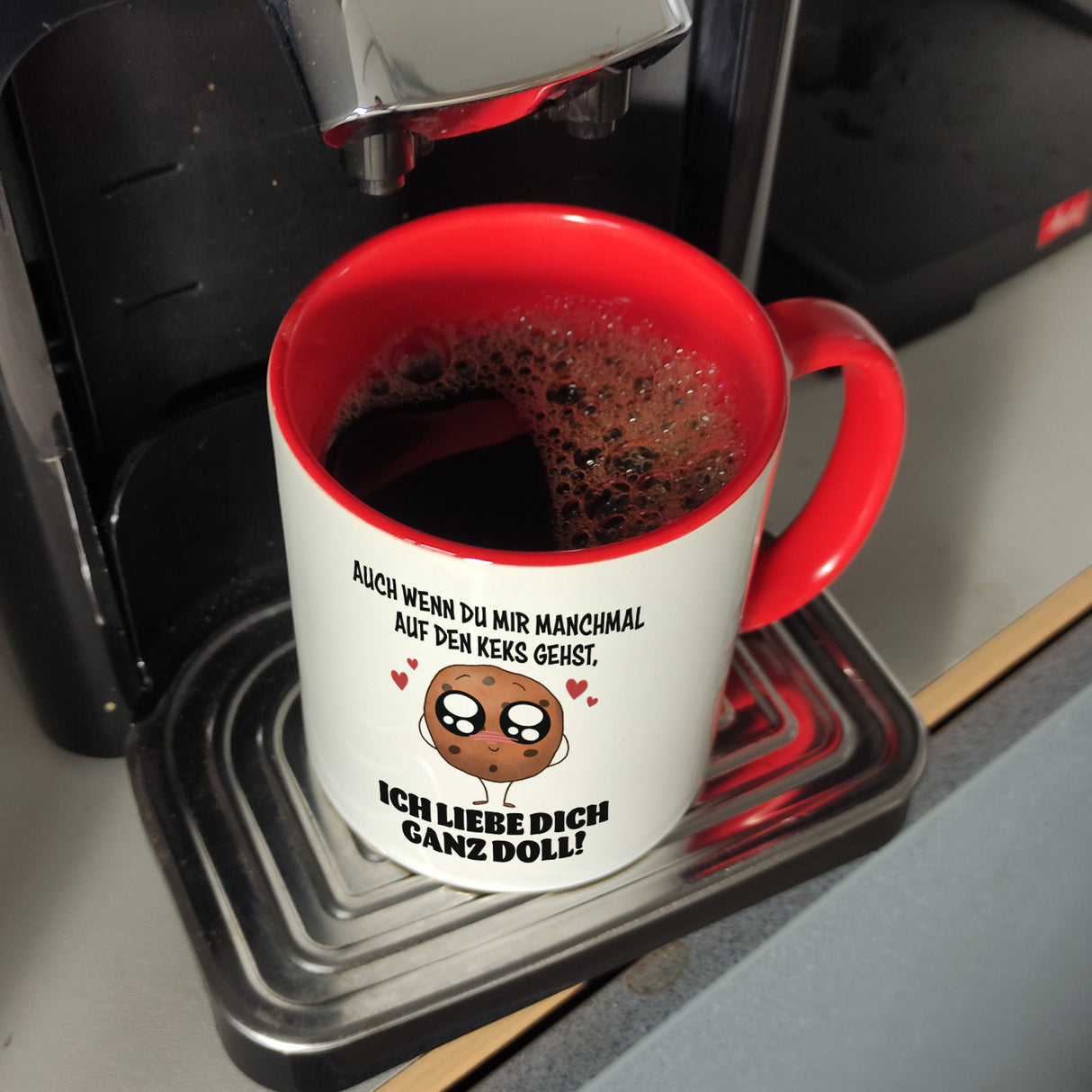 Ich lieb dich ganz doll Cookie Keks Kaffeebecher auf den Keks gehen