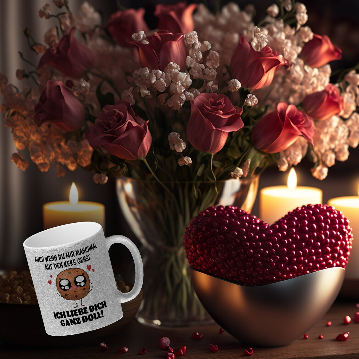 Ich lieb dich ganz doll Cookie Keks Kaffeebecher auf den Keks gehen