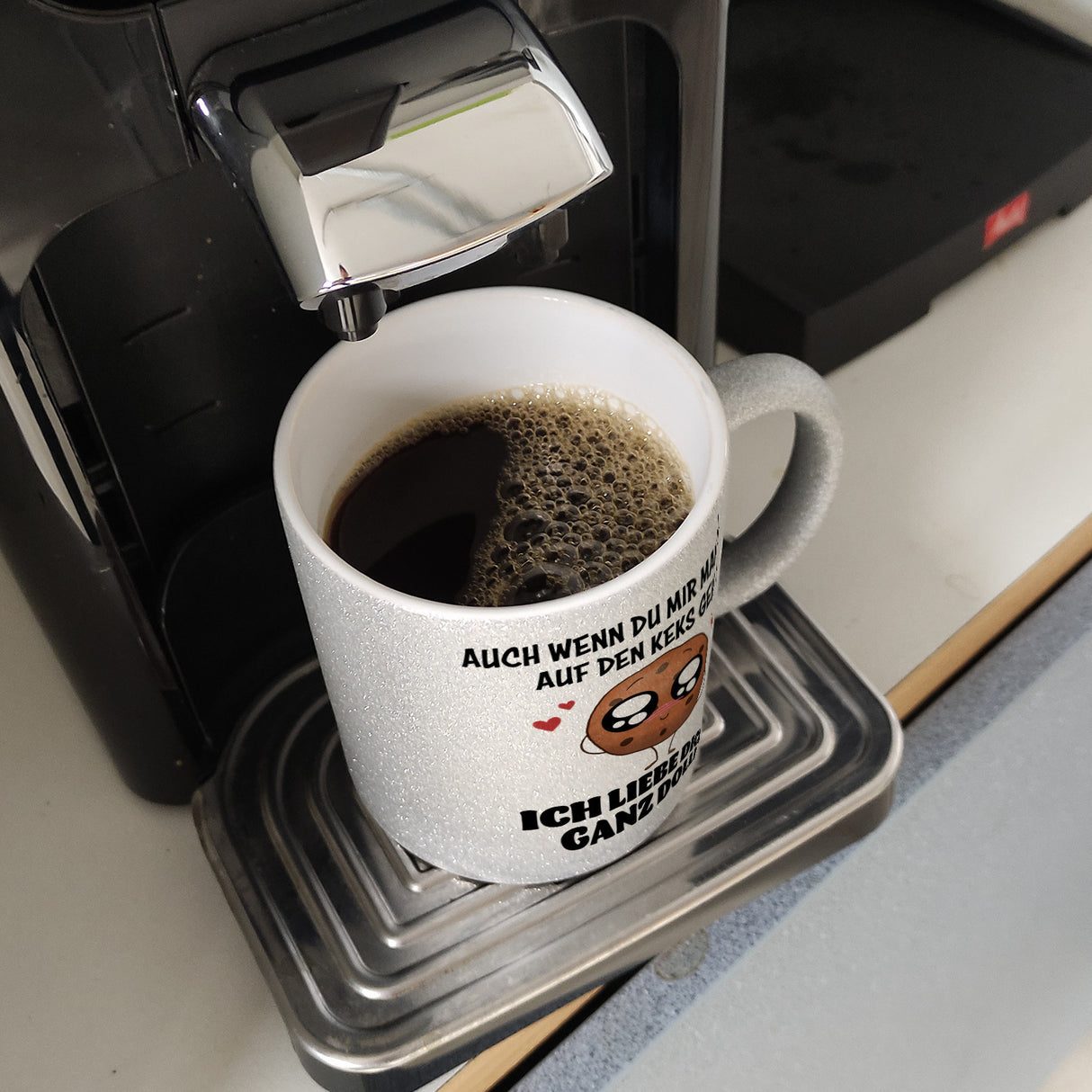 Ich lieb dich ganz doll Cookie Keks Kaffeebecher auf den Keks gehen