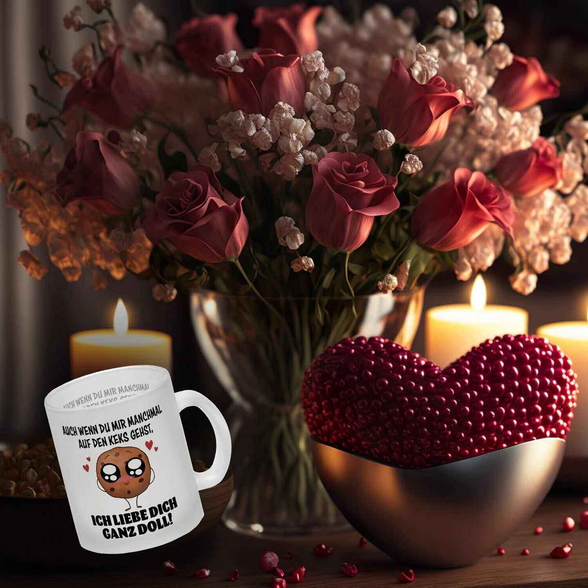 Ich lieb dich ganz doll Cookie Keks Kaffeebecher auf den Keks gehen