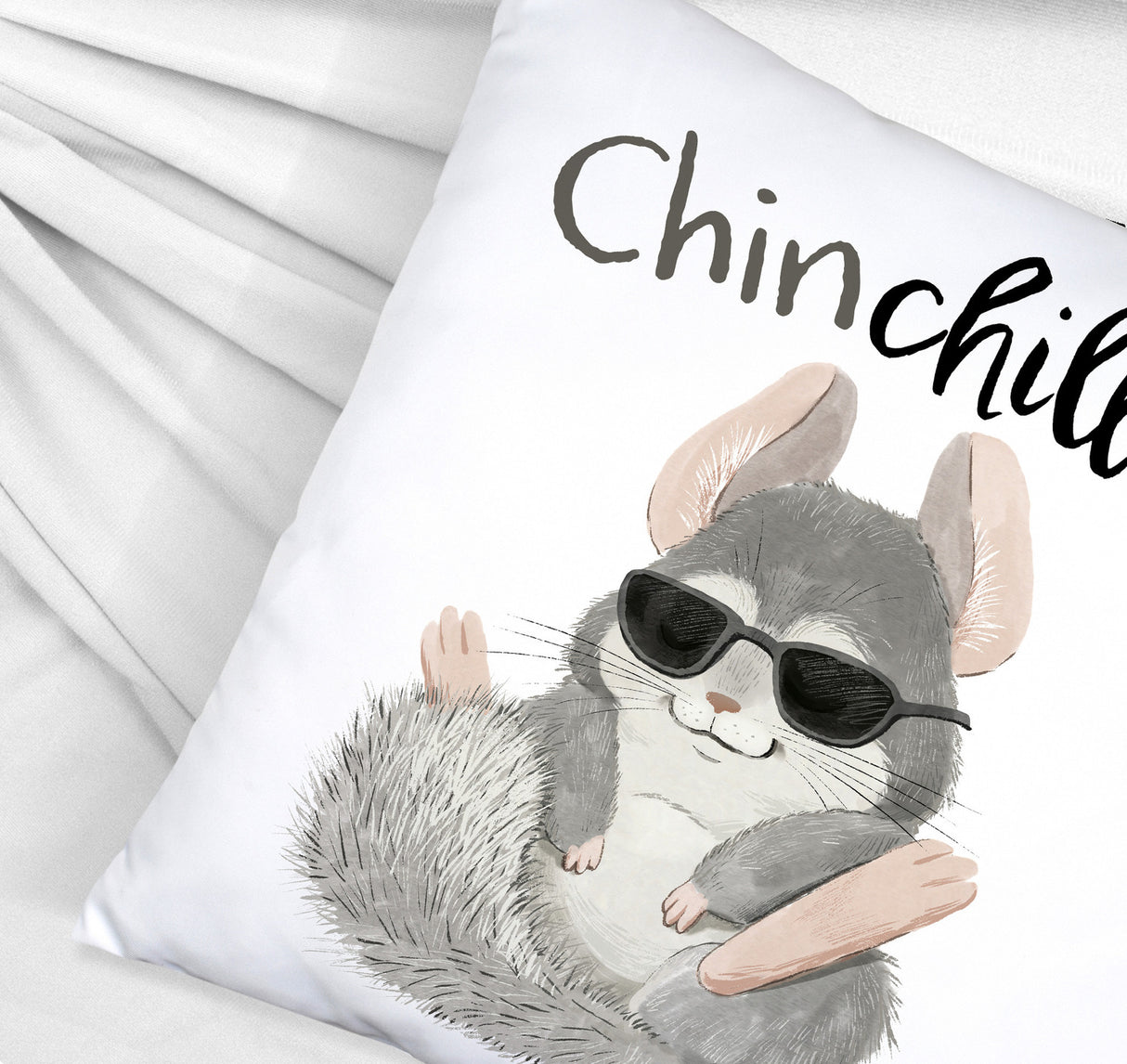 Chinchilla Kissen mit Spruch Chinchiller