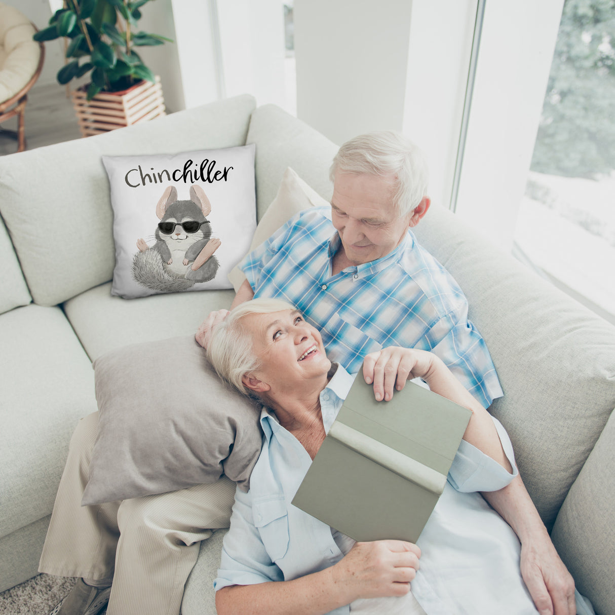 Chinchilla Kissen mit Spruch Chinchiller