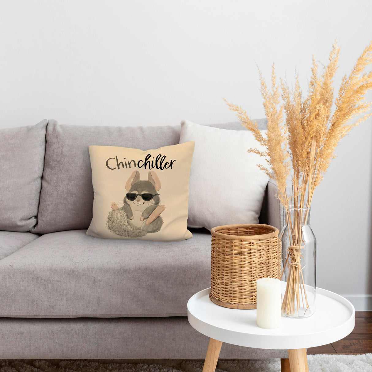 Chinchilla Kissen mit Spruch Chinchiller