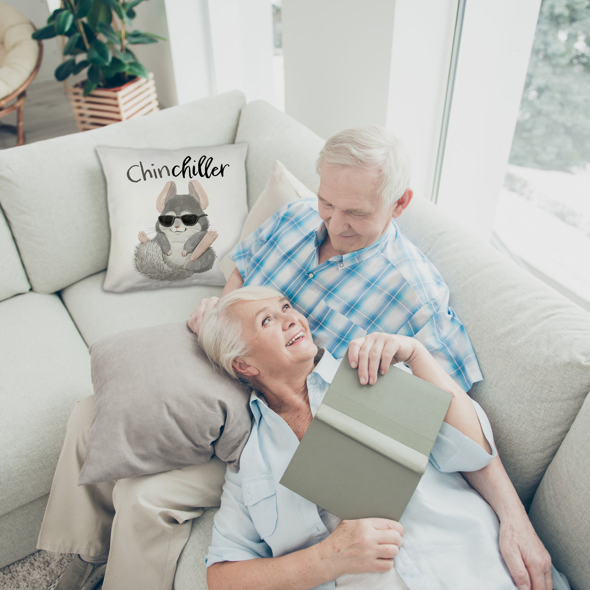 Chinchilla Kissen mit Spruch Chinchiller