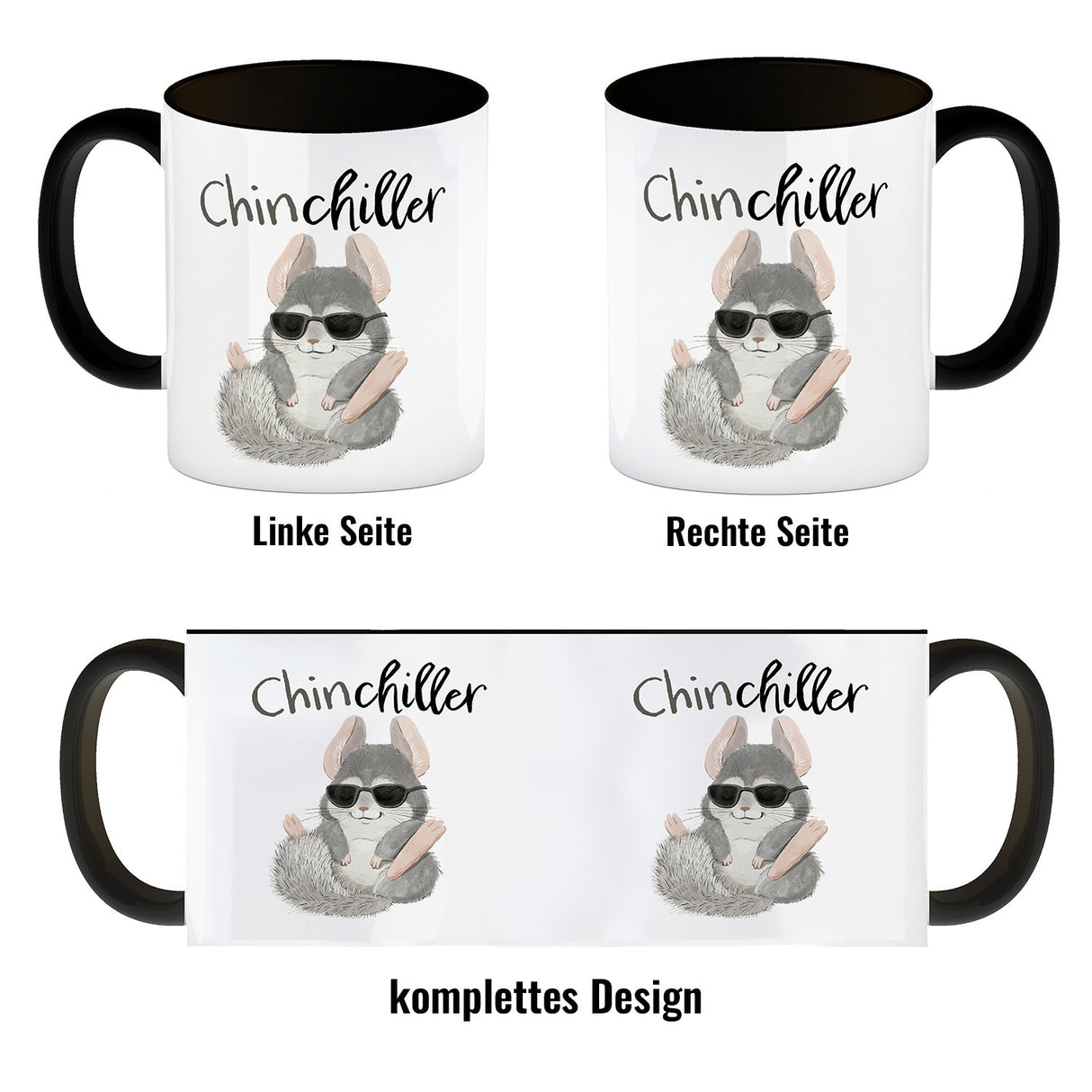 Chinchilla Kaffeebecher mit Spruch Chinchiller