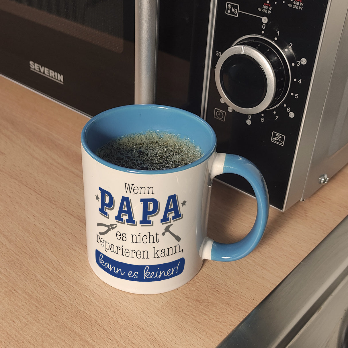 Papa Geschenk Kaffeebecher mit Spruch Wenn Papa scheitert scheitert jeder