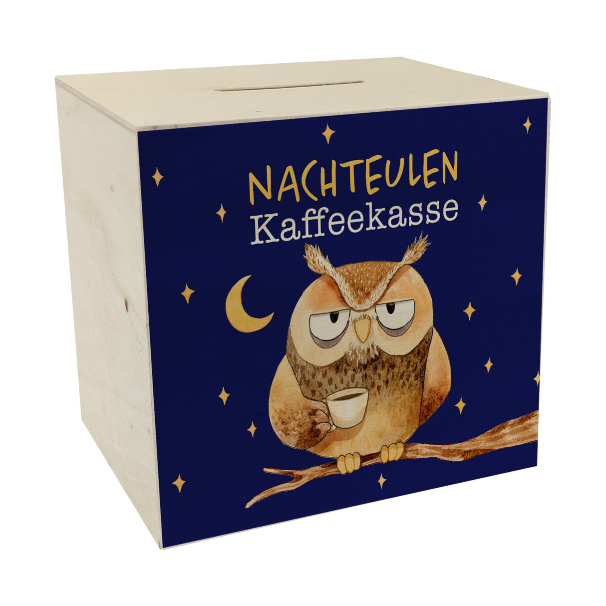 Kaffeekasse für Nachteulen Eule Spardose