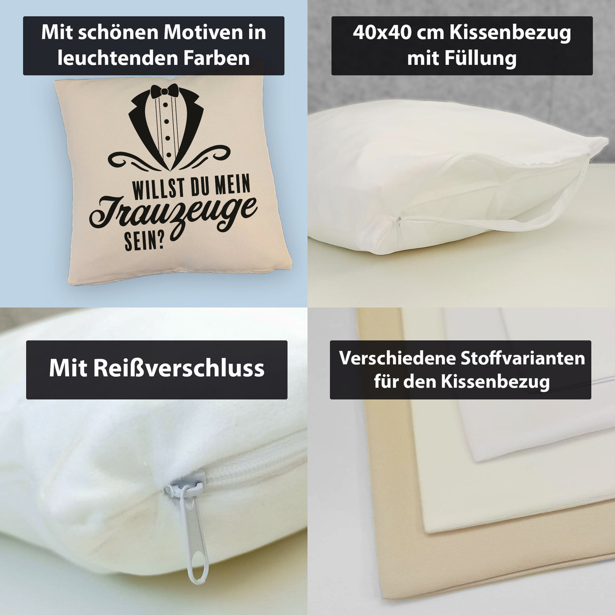Willst du mein Trauzeuge sein Kissen