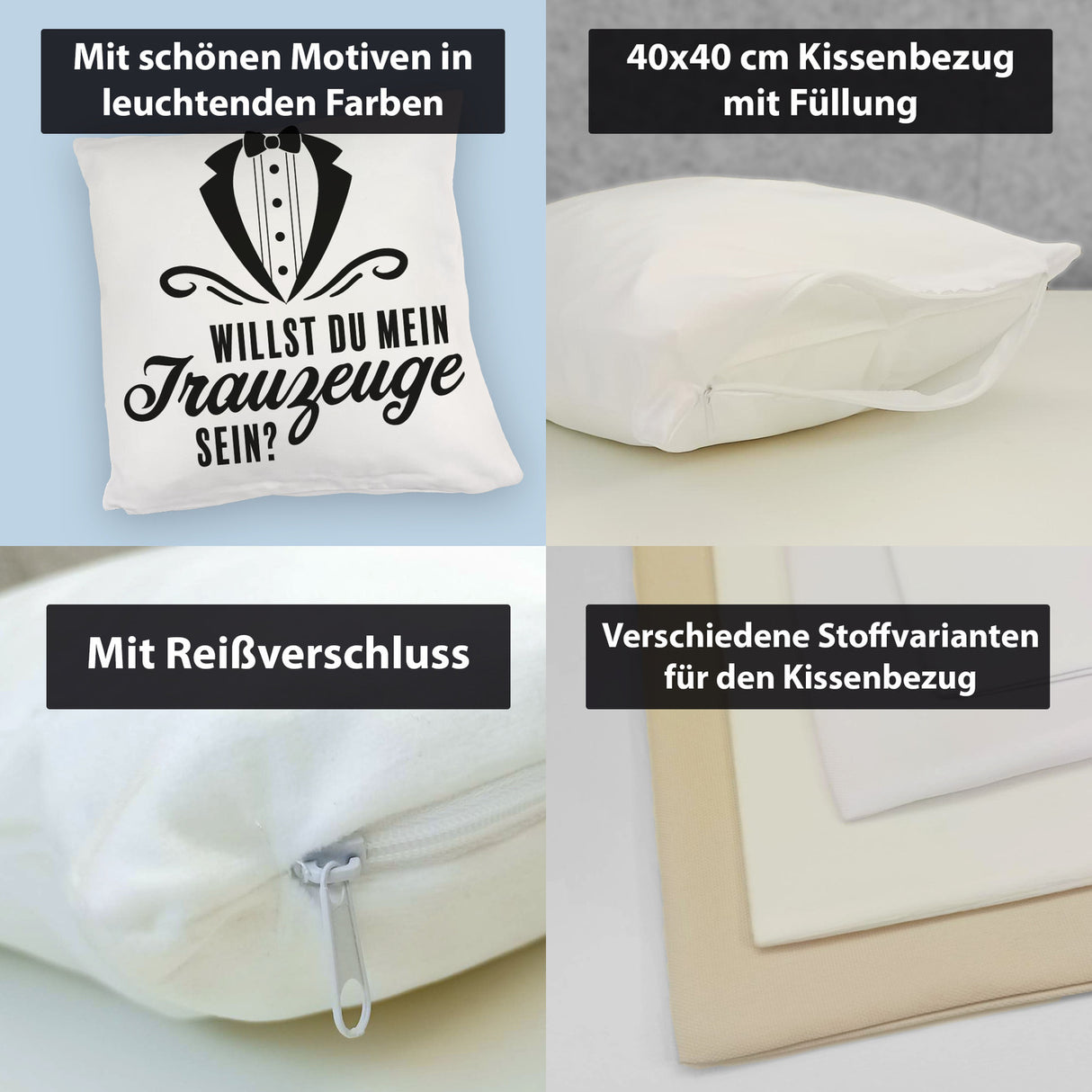 Willst du mein Trauzeuge sein Kissen