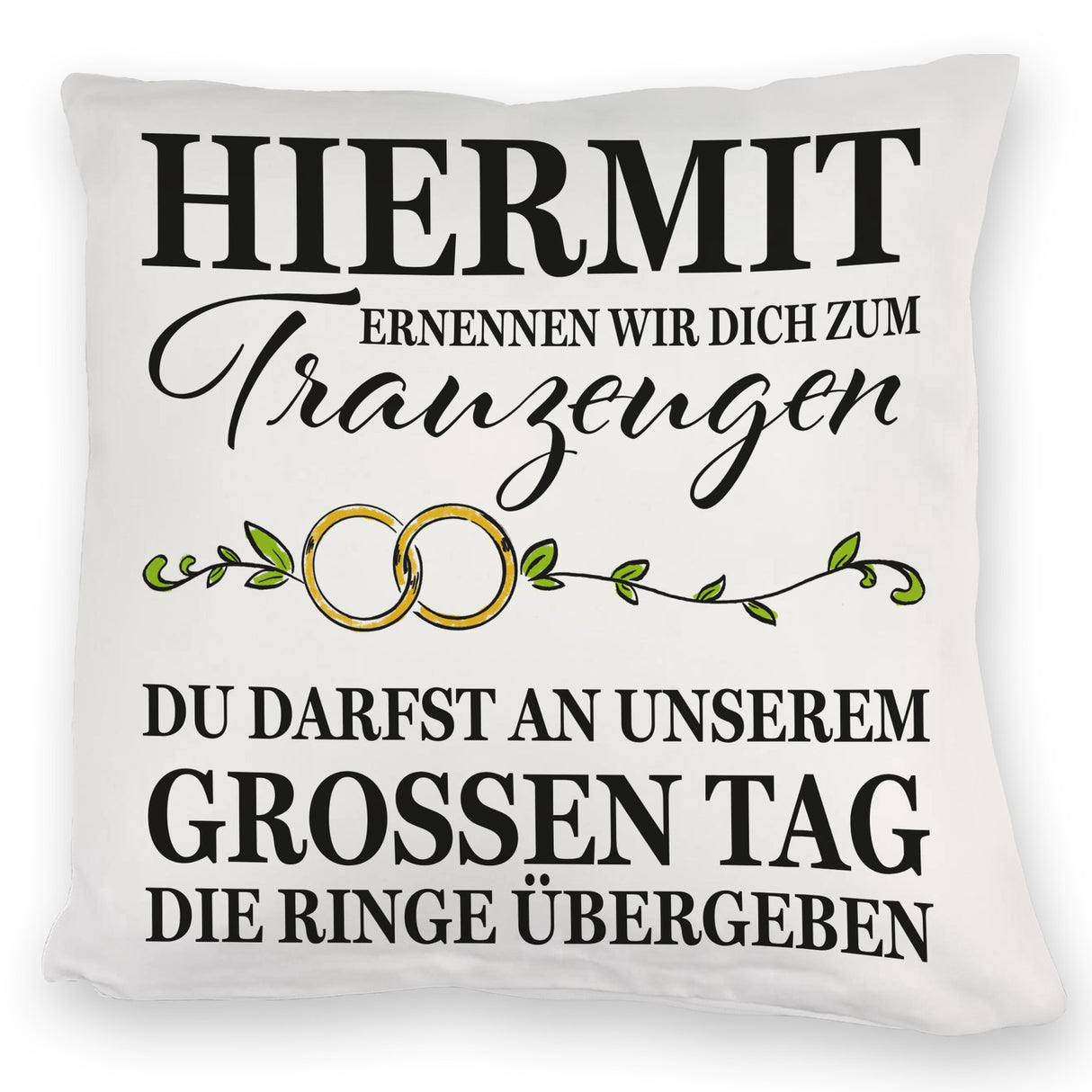 Trauzeuge mit Ringübergabe Kissen