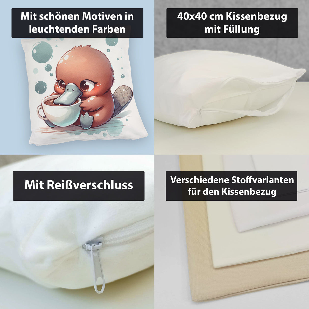 Baby Schnabeltier Kissen