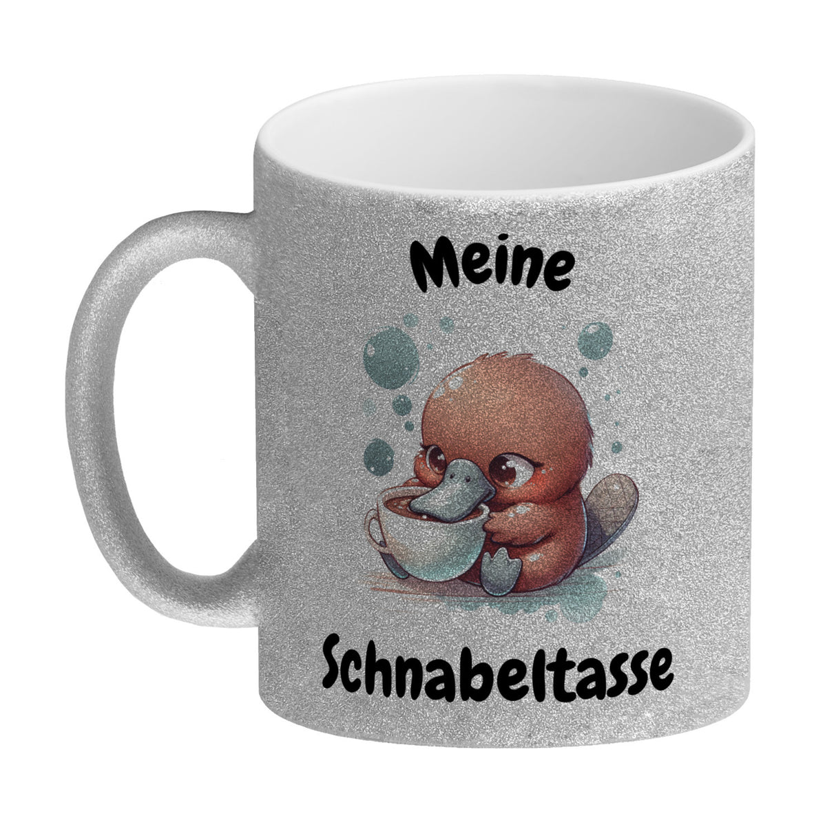 Schnabeltasse Schnabeltier Kaffeebecher mit Spruch Meine Schnabeltasse