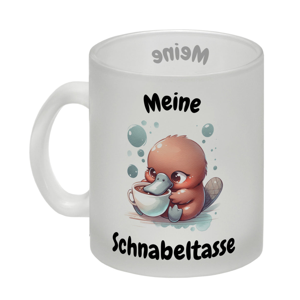 Schnabeltasse Schnabeltier Kaffeebecher mit Spruch Meine Schnabeltasse