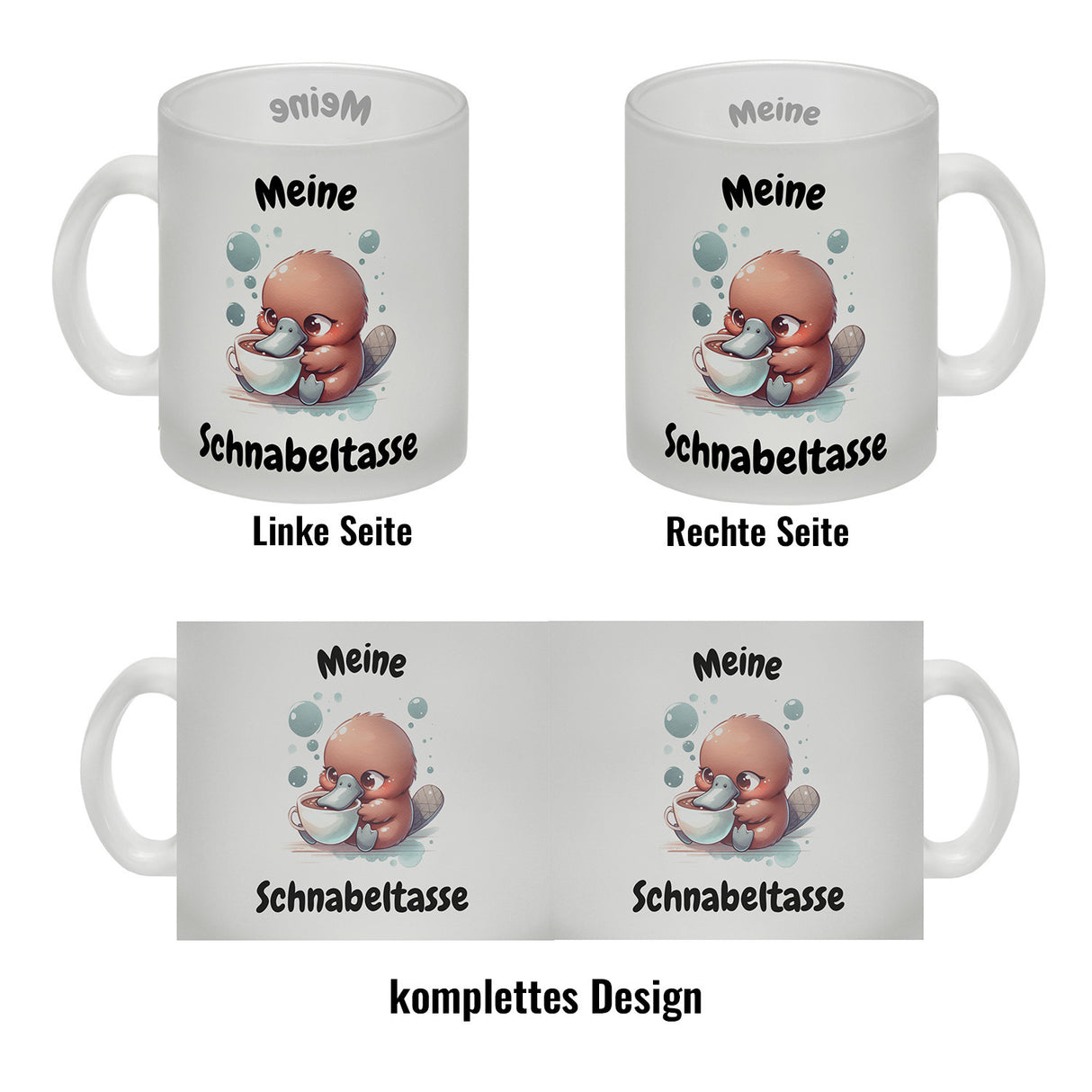 Schnabeltasse Schnabeltier Kaffeebecher mit Spruch Meine Schnabeltasse