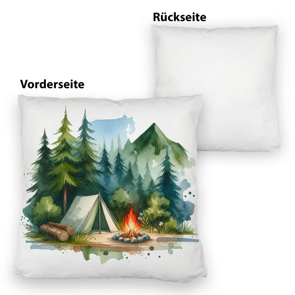 Camping im Wald Kissen