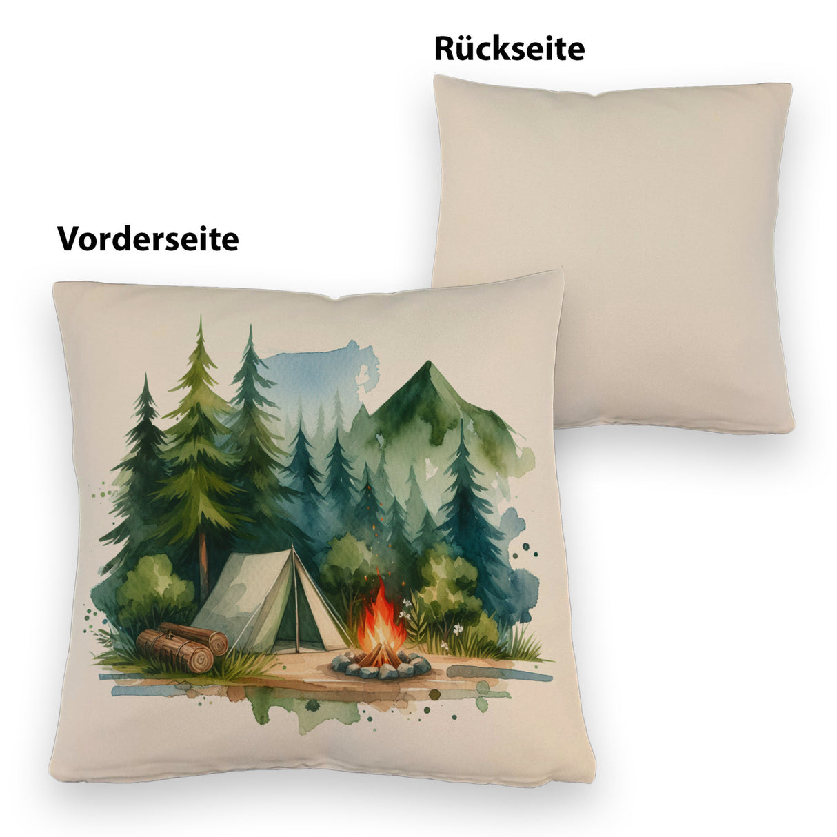 Camping im Wald Kissen