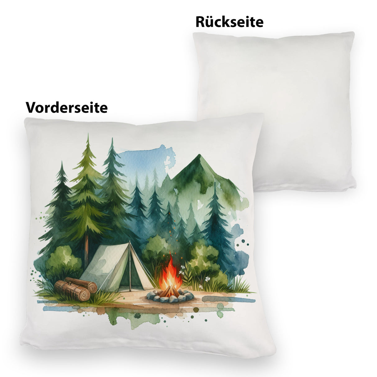 Camping im Wald Kissen