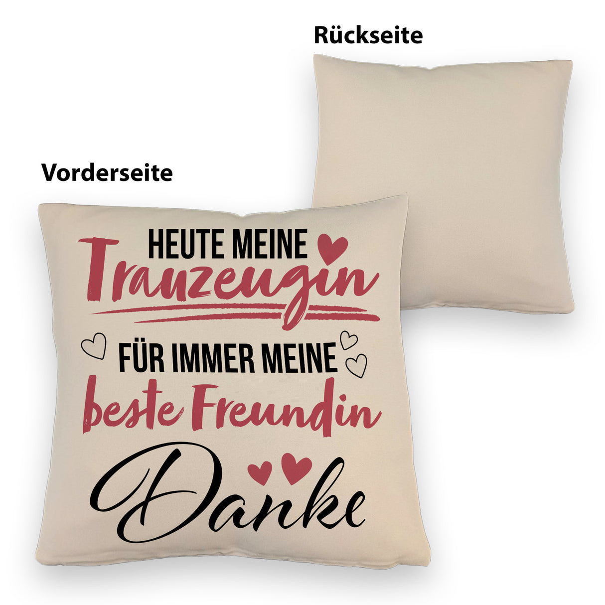 Trauzeugin Kissen mit Spruch heute Trauzeugin - ewig beste Freundin
