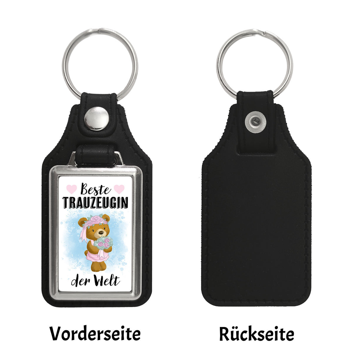 Trauzeugin Teddybär Schlüsselanhänger mit Spruch Beste Trauzeugin der Welt