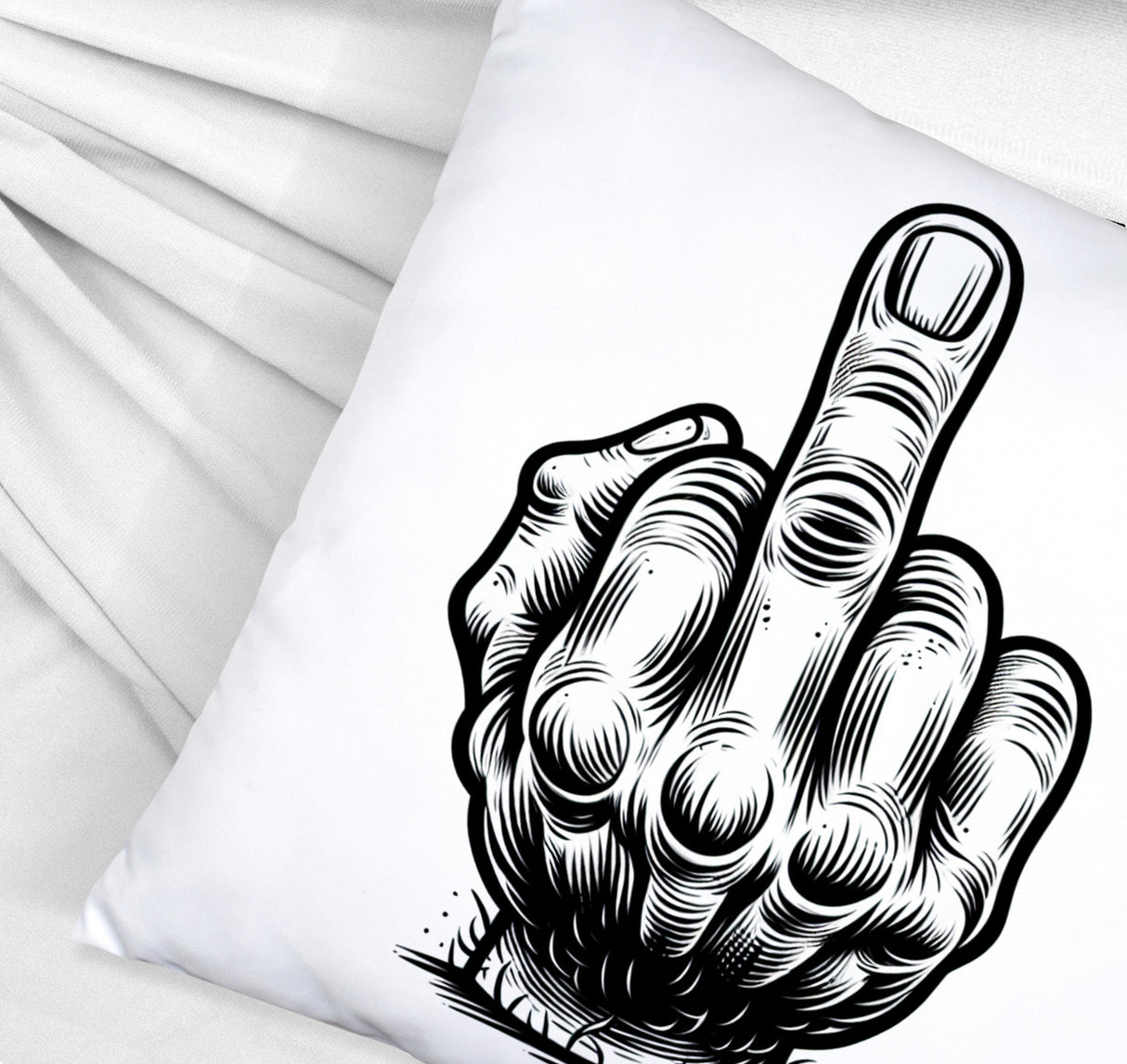 Mittelfinger Comic Kissen