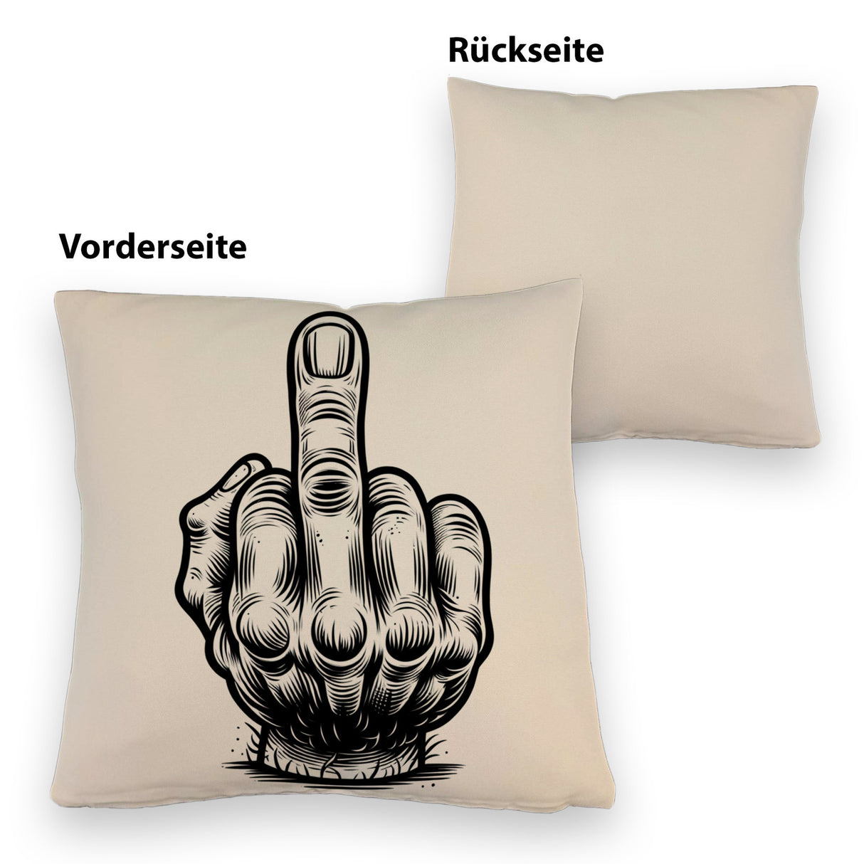 Mittelfinger Comic Kissen