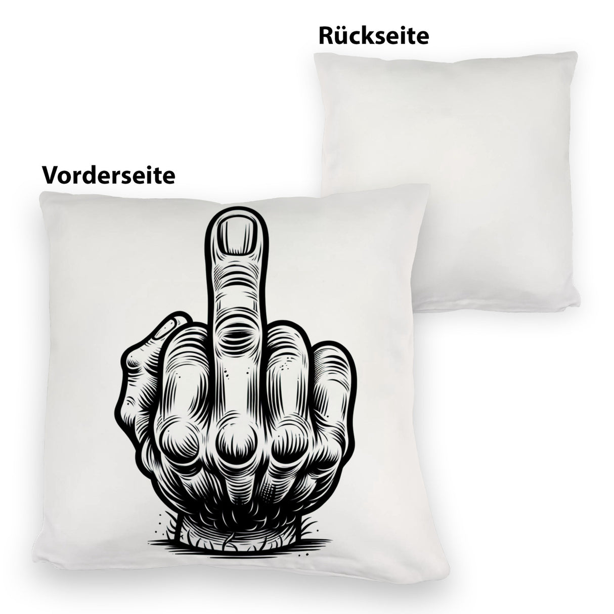 Mittelfinger Comic Kissen