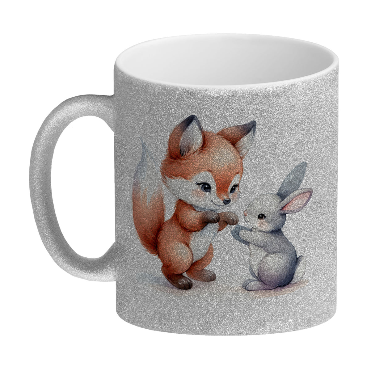 Fuchs und Hase Tierkinder Kaffeebecher
