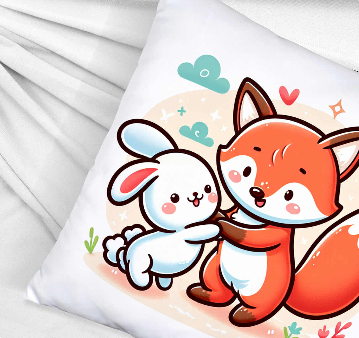 Fuchs und Kaninchen Kissen