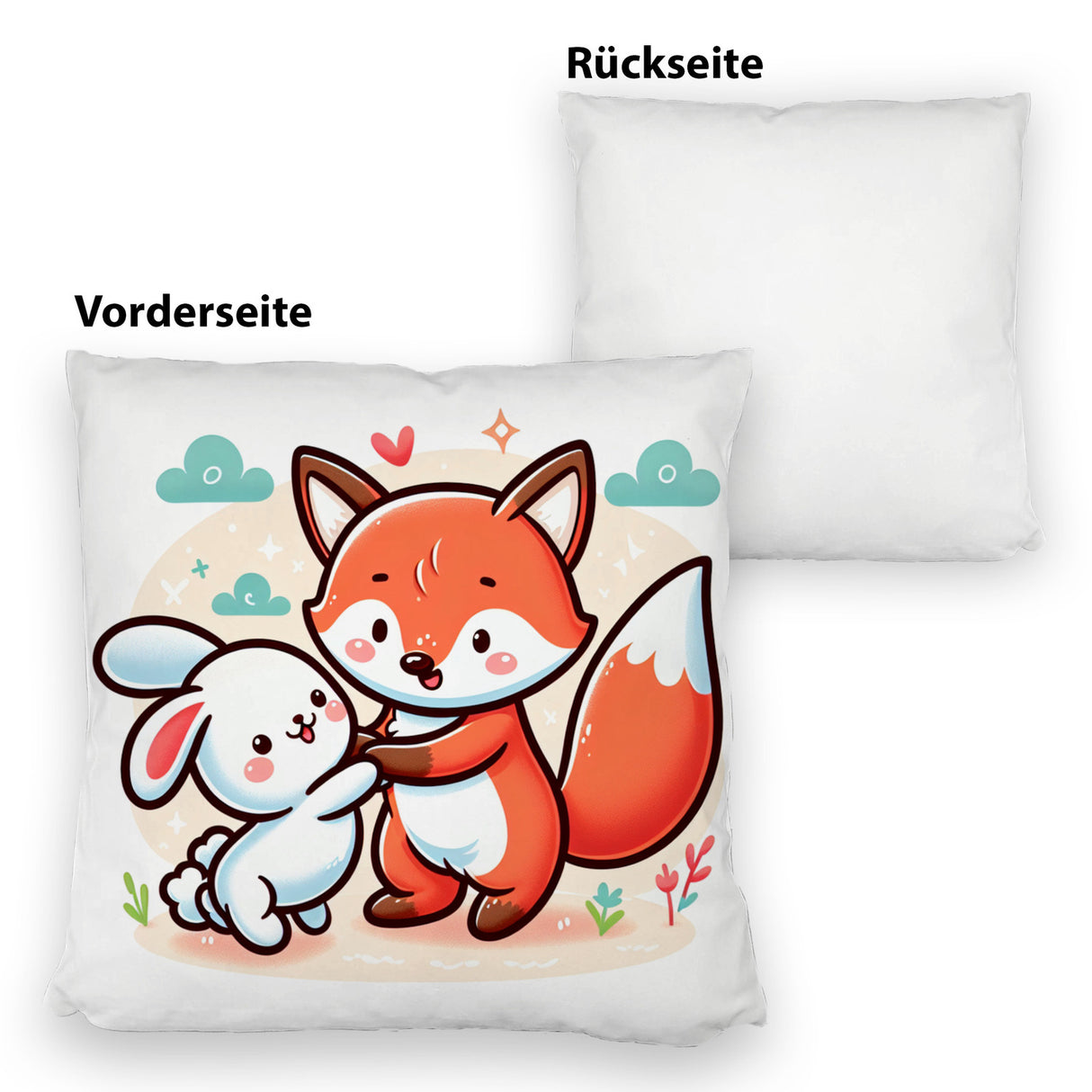 Fuchs und Kaninchen Kissen