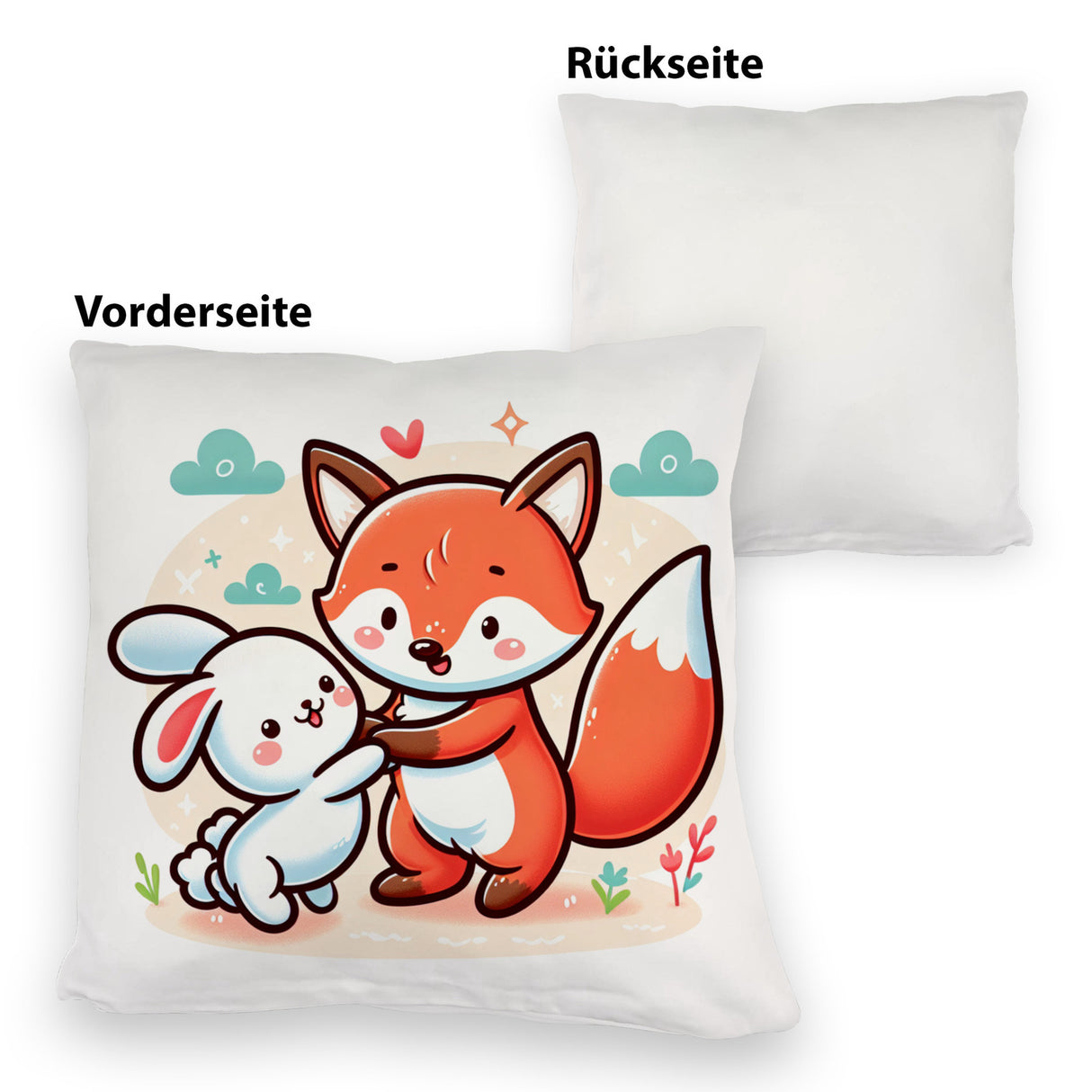 Fuchs und Kaninchen Kissen