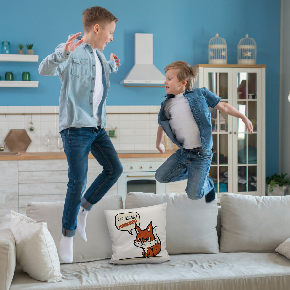 Ich hasse Menschen Fuchs Kissen