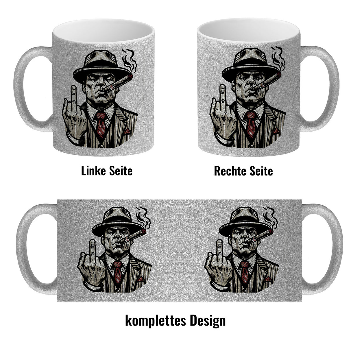Mittelfinger Mafiaboss Kaffeebecher