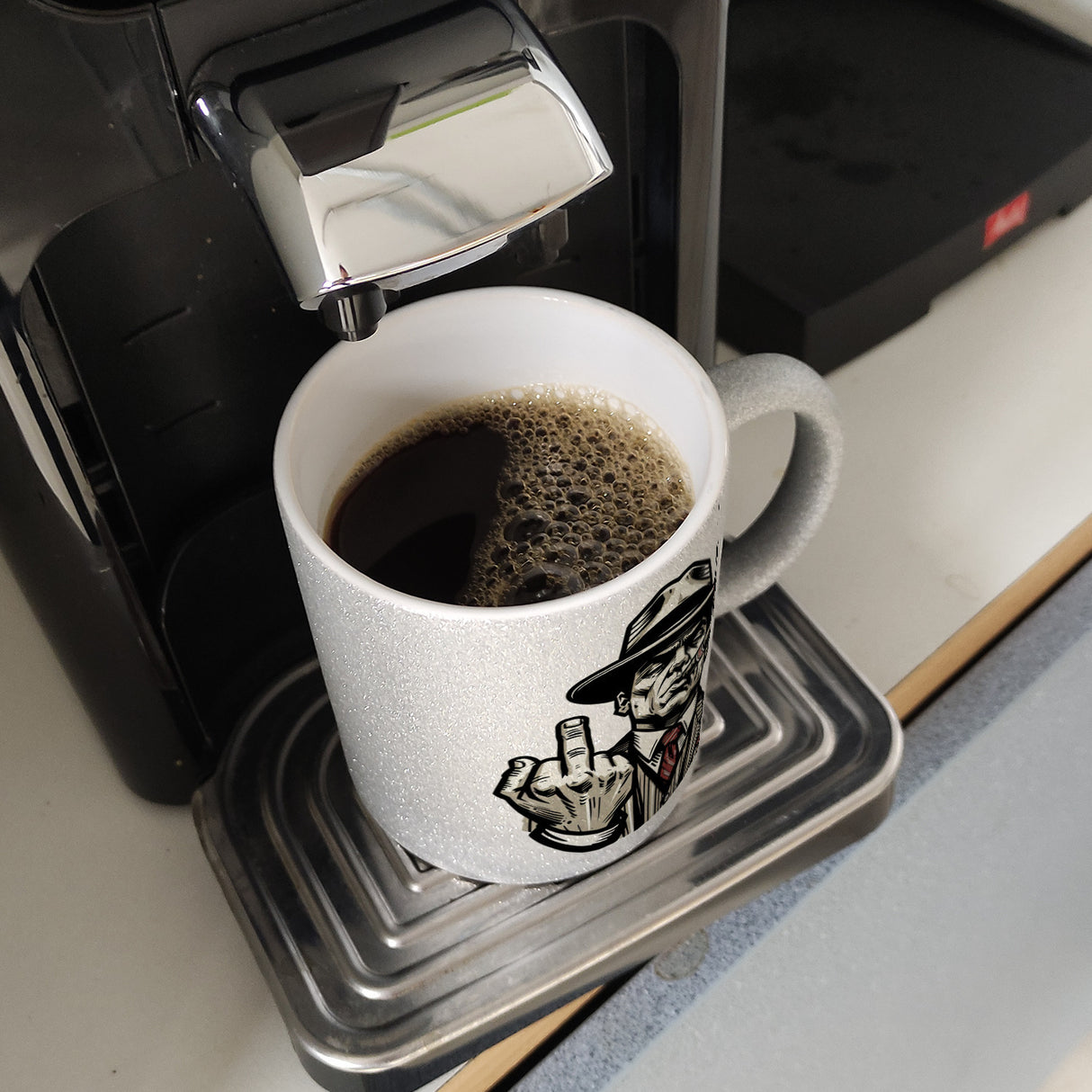 Mittelfinger Mafiaboss Kaffeebecher